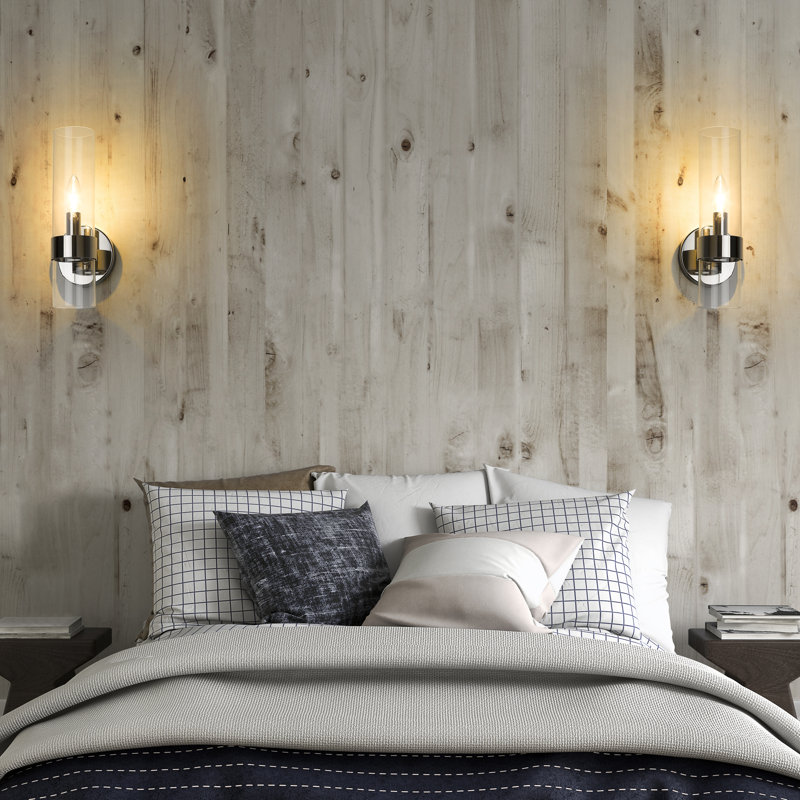Haden Candle Wall Light, Polished Nickel