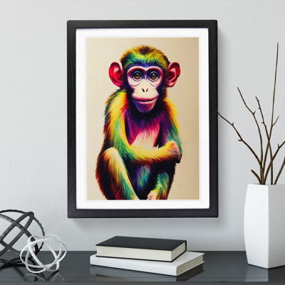 Monkey In Colour No.2 - Single Picture Frame Print