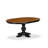 7 Piece Oval Dinner Set Included a Kitchen Table with Extension Leaf and Pedestal Base, 6 PU Leather Dining Room Chairs, Simple Assemble, Napoleon Back, Black Finish-1788156785