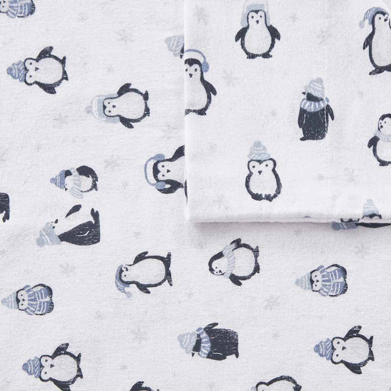 Ensemble de draps en flanelle de coton Gracie Mills, Ensemble de draps pour lit simple TG avec 1 taie d