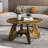 31.5" Circle Coffee Table for Living Room, 2-Tier Wood Accent Center Table with Open Storage-419119759