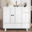 Meuble-lavabo simple 36 po avec 4 tiroirs et support de rangement latéral 36 po-522182074