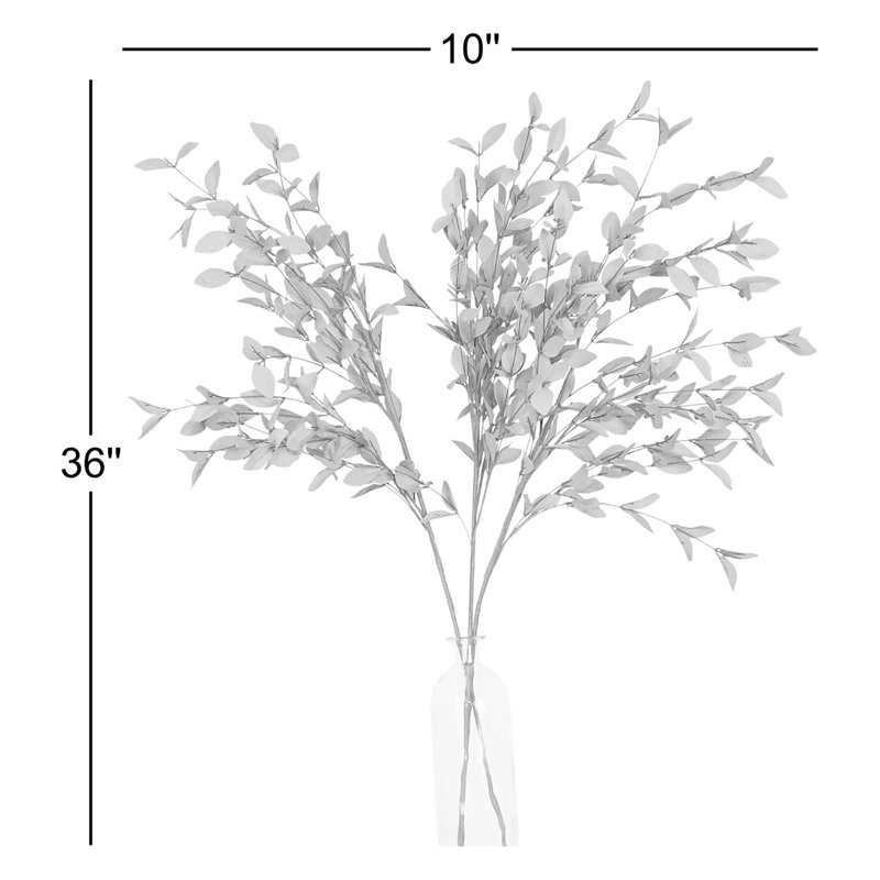 Arrangement floral campagnard artificiel, jets de verdure avec de longues tiges pour décoration de table de remplissage de vase