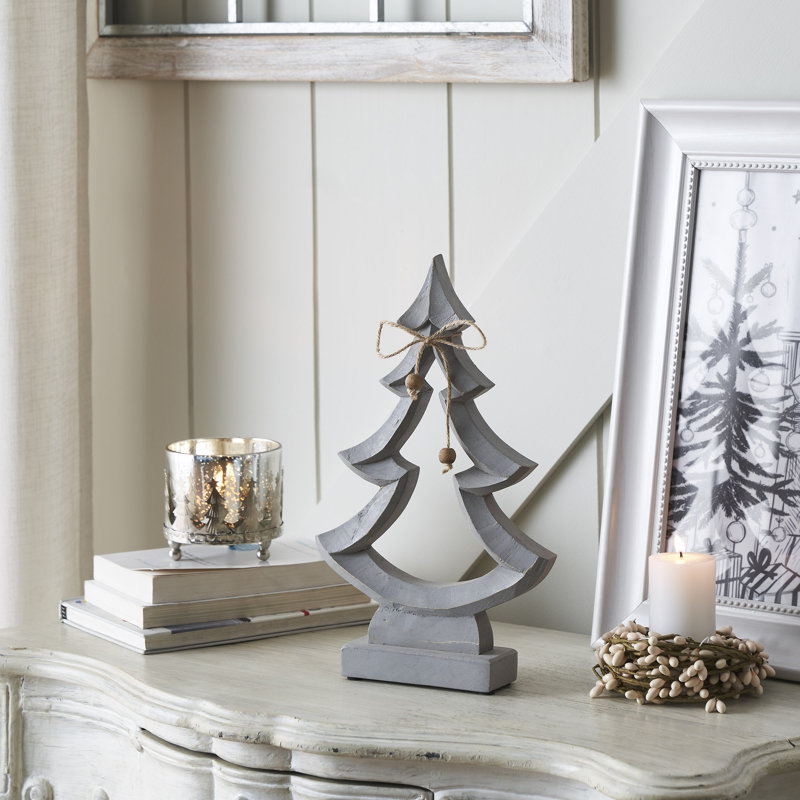 Arbre en bois gris Jinglewood 13 x 8 x 2