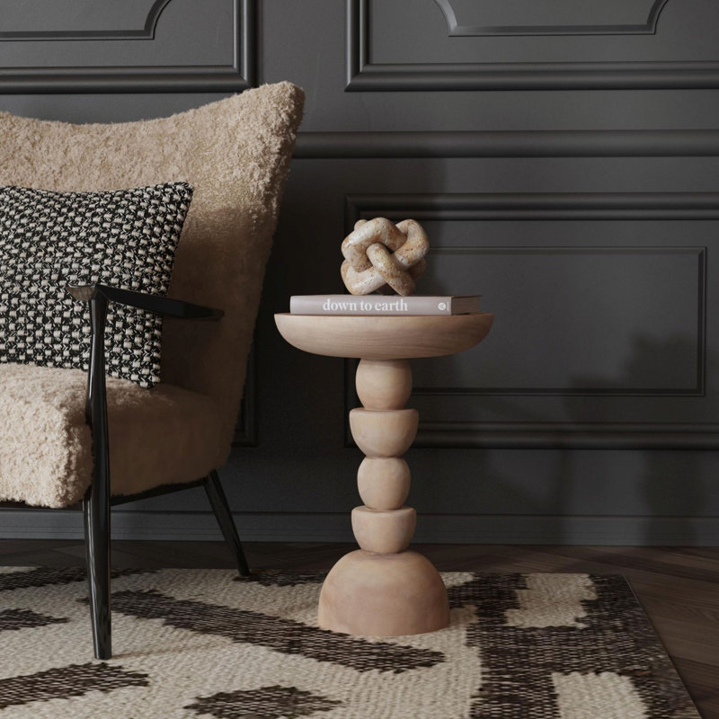 Zara Abstract Leg Side Table, Natural