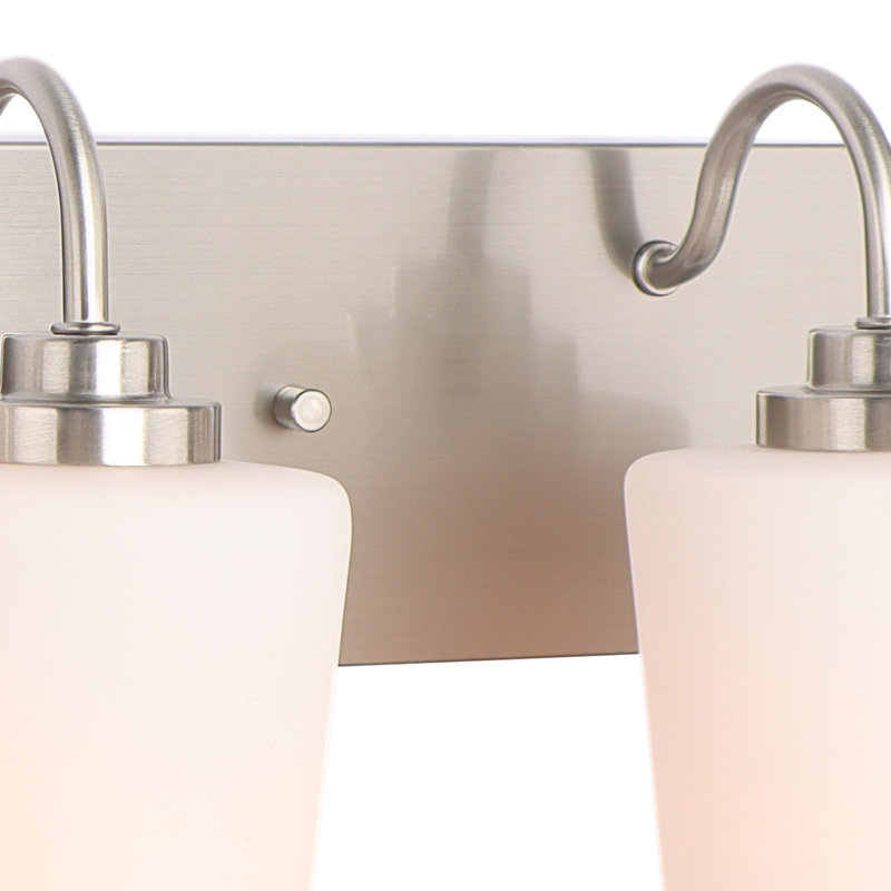 Wall Sconce 3-Light, Modern Wall Lighting Fixture, Bathroom Vanity Lights with Wall Lamp for Mirror Bedroom Kitchen Hallway Porch, Milky White Glass Shades, E26 Socket, Bulbs Not Included
