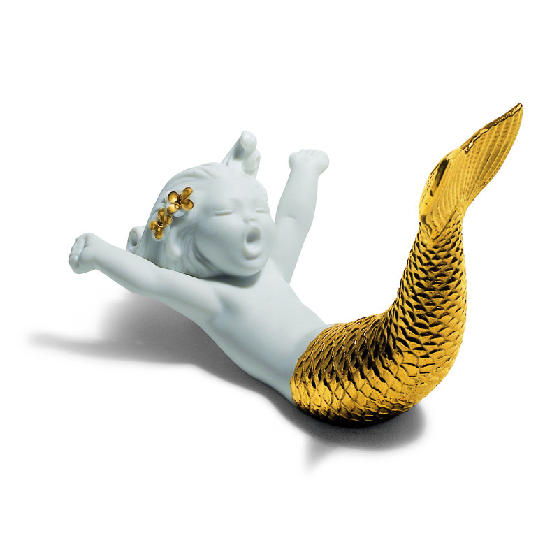 Waking up at Sea Figurine, Gold