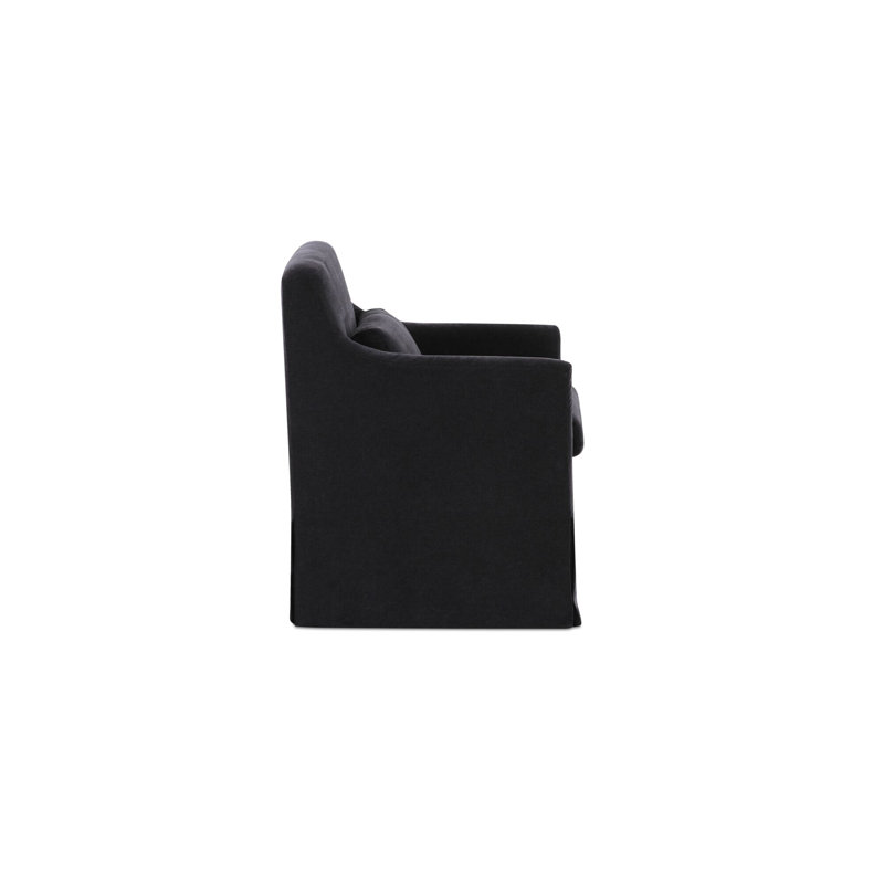 Lydia Upholstered Arm Chair, Black