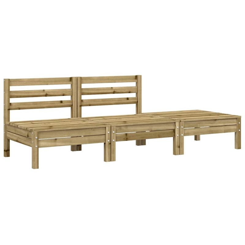 Caspian 190.5cm Wide Wood Patio Sofa, Dark Brown