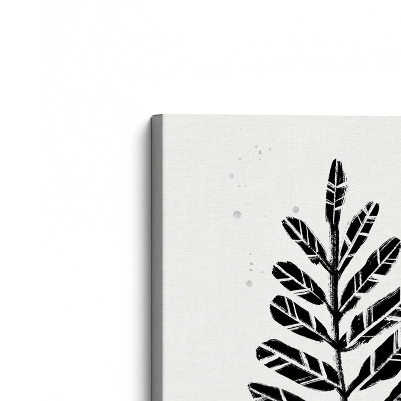 Toile tendue Botanicals II noir et blanc, H 48 po x l 32 po