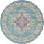 Tapis oriental bleu clair / ivoire Abbate-1357480739