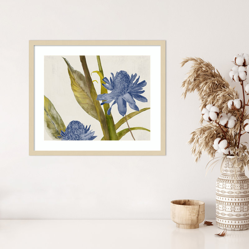 «Blue Ginger» par Jacob q, impression sur bois encadrée, H 21 po x l 25 po