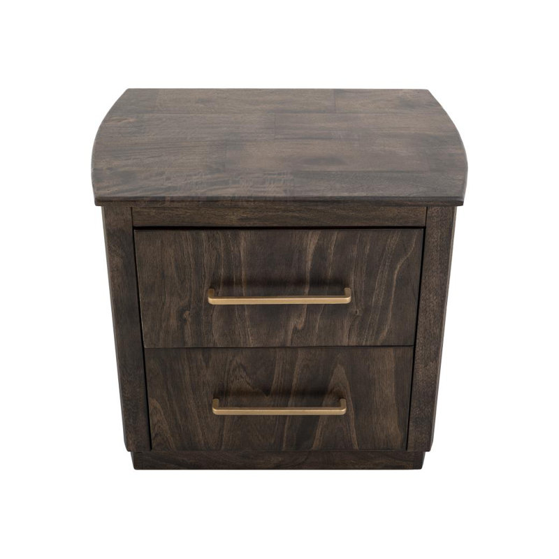 Table de chevet 2 tiroirs Dark Mezquite