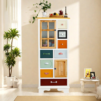 Armoire d'appoint multifonctionnelle de style champêtre