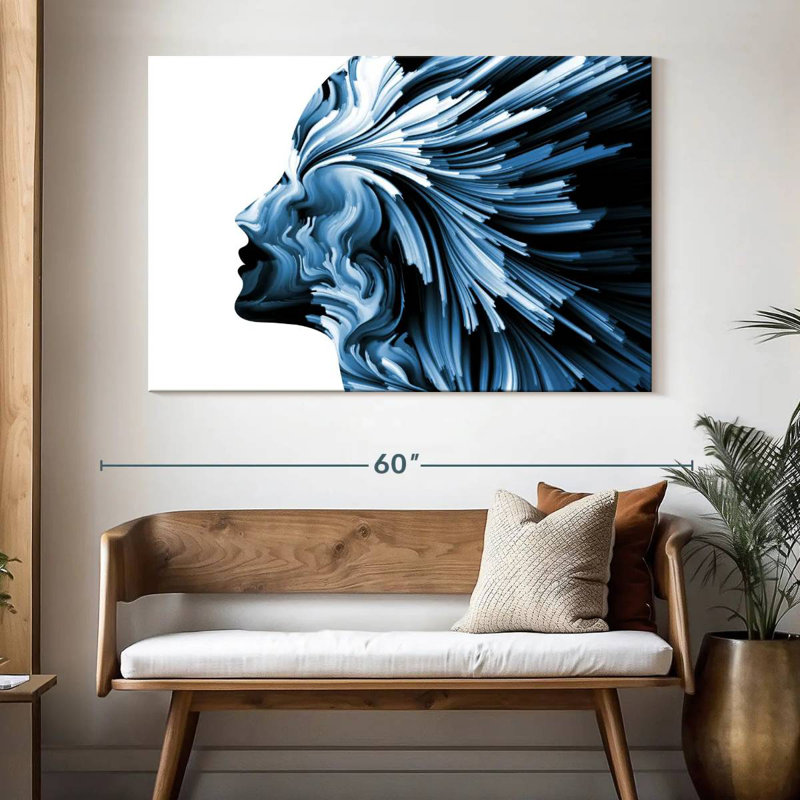 Leisha Imaginative Profile Abstract, H 34 po x l 51 po