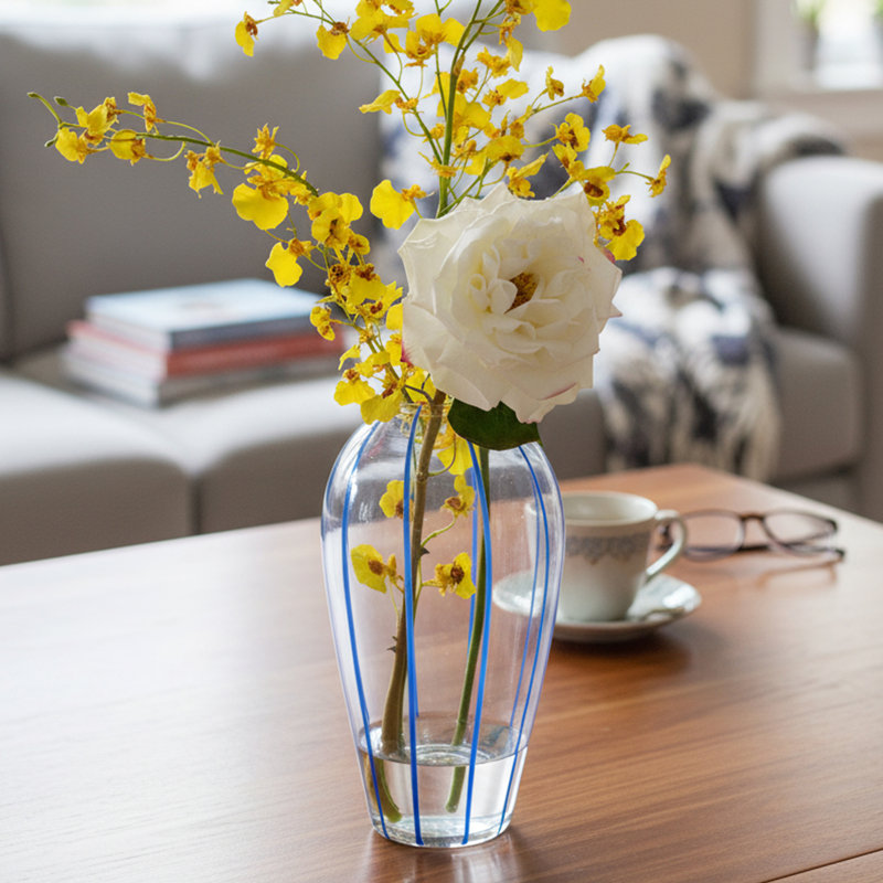 Judkins - Blue Vase - Blue, Clear