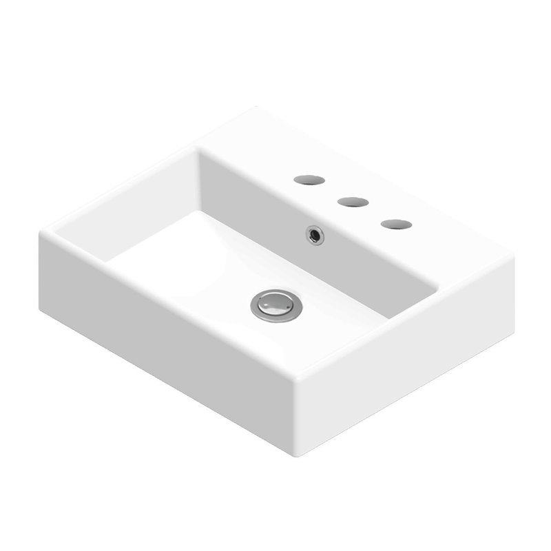 Quattro 18.3 in. L Bathroom Sink, 8" Centers