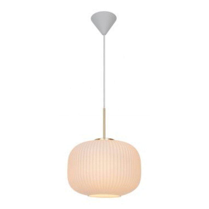 Milford 1 - Light Brass/Opal Sphere Pendant