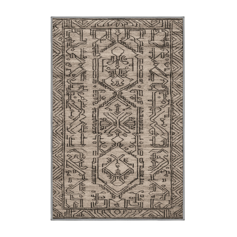 Machine Washable Turkish Gray Area Rug