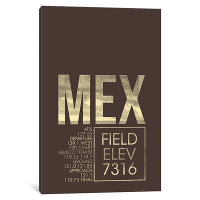 « mexico city (benito juarez) », art textuel sur toile air control series
