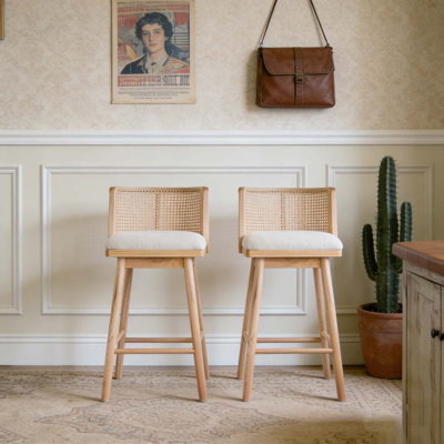 Tabouret de comptoir d'intérieur en bois, chaise de salle à manger