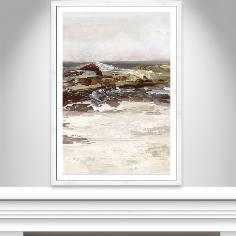 «Stoney Peak Print» par Casa Fine Arts, H 55 po x l 39 po x P 1,25 po, Reproduction encadrée blanche avec passe-partout
