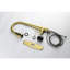 Robinet de cuisine moderne en acier inoxydable doré, rétractable, paquet de 4,2 lb, acier au look épuré, poignée simple, évier 9,89 po de profondeur-121612987