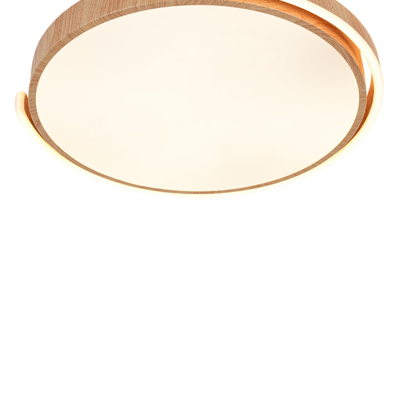 Plafonnier encastré à DEL en bois moderne ultra-mince à intensité variable Modern Farmhouse