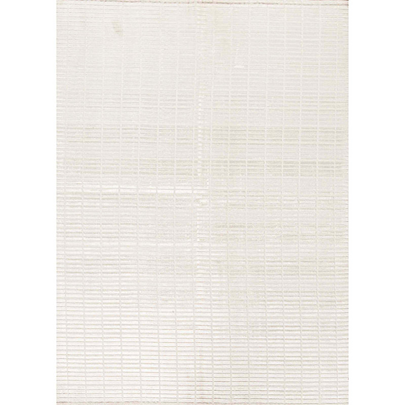Tapis beige noué à la main de haute qualité