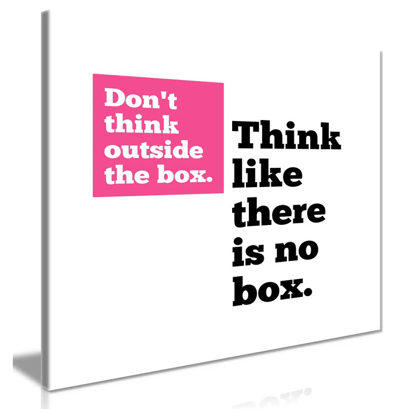 Think Outside The Box - Wrapped Canvas Print, 31cm H x 31cm W