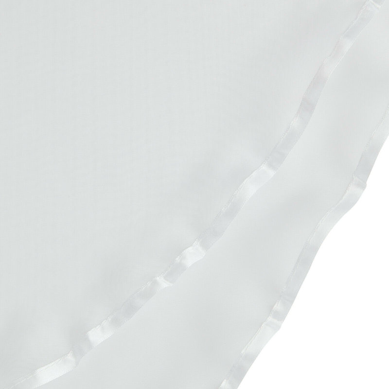 Infinity Solid Tiered Valance Curtain, 55" x 24", Ivory