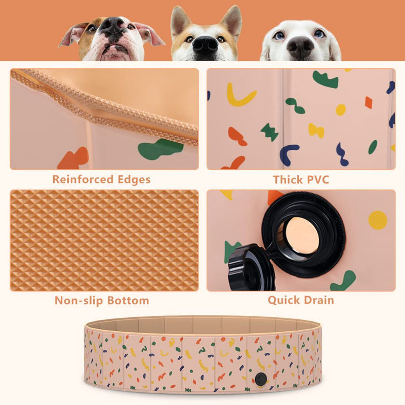 Plastic Oval Pet Pool H x W x L, 12,76" L x 9,61" W x 2.83" H