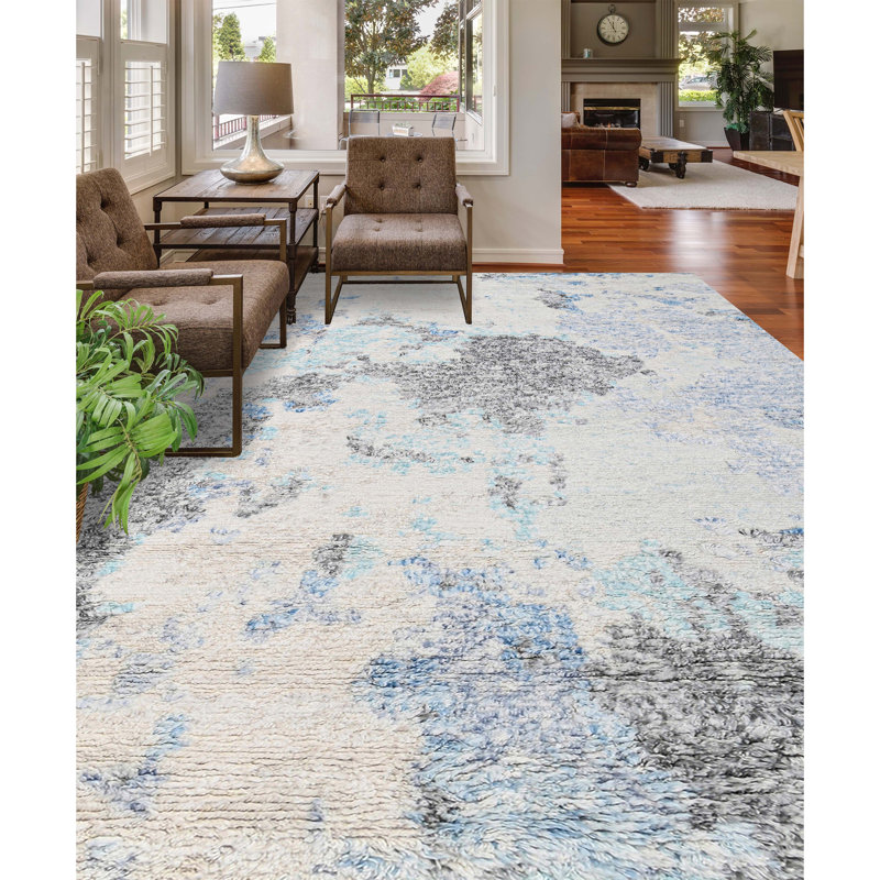 Wool Area Rug, Rectangle 9' x 12'