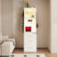 Tall Dressing Table with Motion Sensor 3-colour lighting, Foldable Cosmetic Mirror, Charging Socket,-629140543