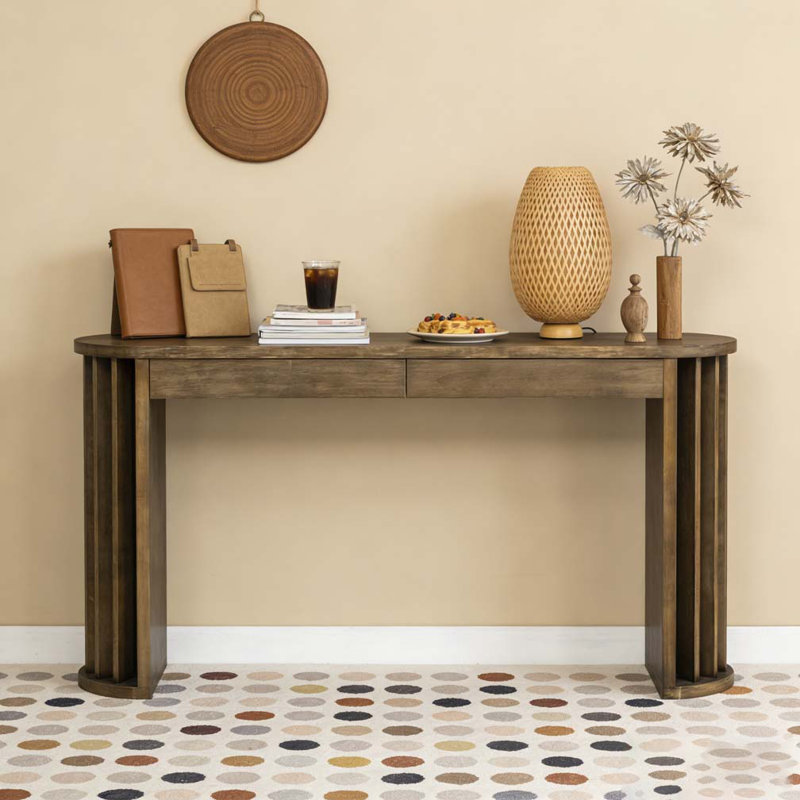 59-inch Long Console Table, Natural