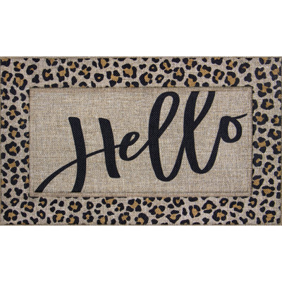 Paillasson Ottis Sisal Hello Leopard