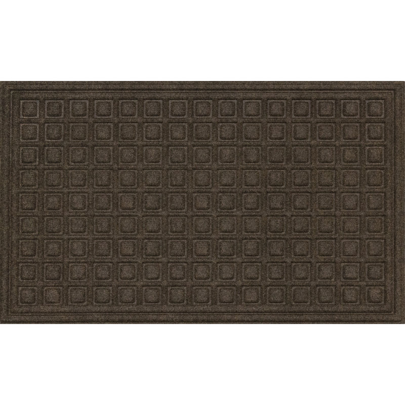 Paillasson Textures Blocks, L 18 po x L 30 po, Brun