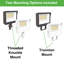 175-Watt Equivalent Integrated LED Flood Light Adjustable 4500-8400 Lumens and CCT with Photocell