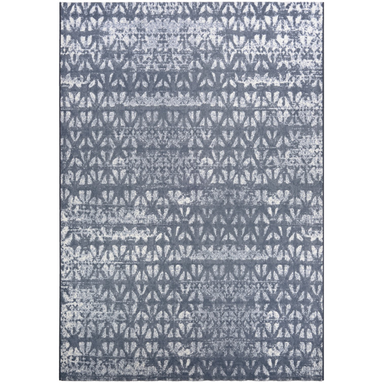 Tapis gris/ivoire tissé Aquinnah
