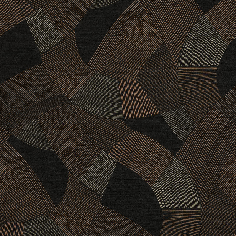 Havana 2 Collection Abstract Geometric Wallpaper Roll, Bronze