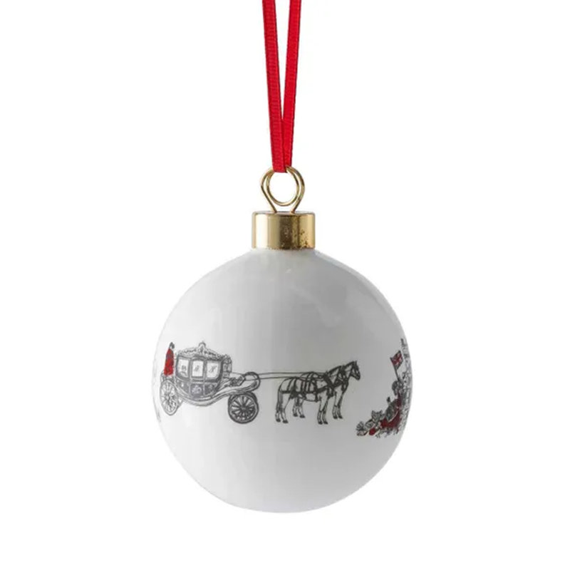 6cm Bone China Bauble