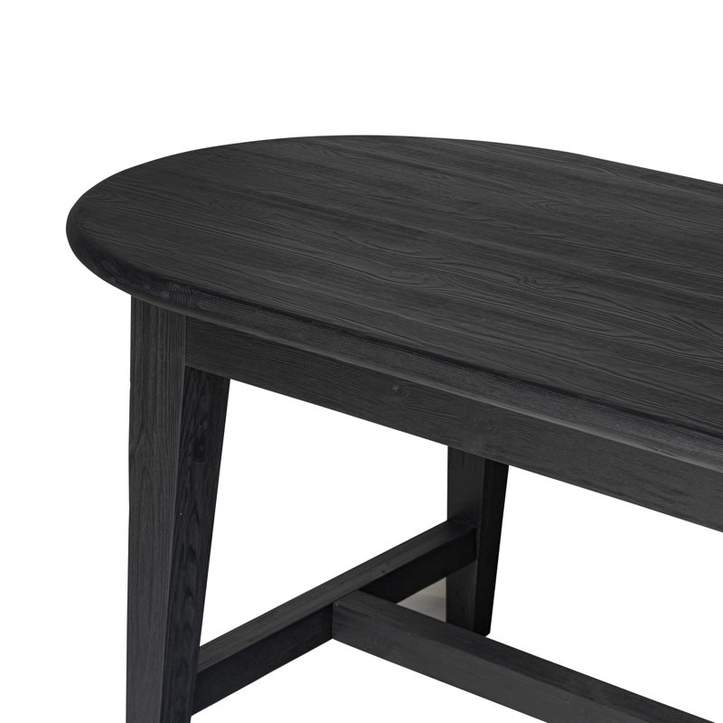 Alfie Dining Table 87"-Black Pine, Honey Pine, 30" H x 87" L x 35.5" W