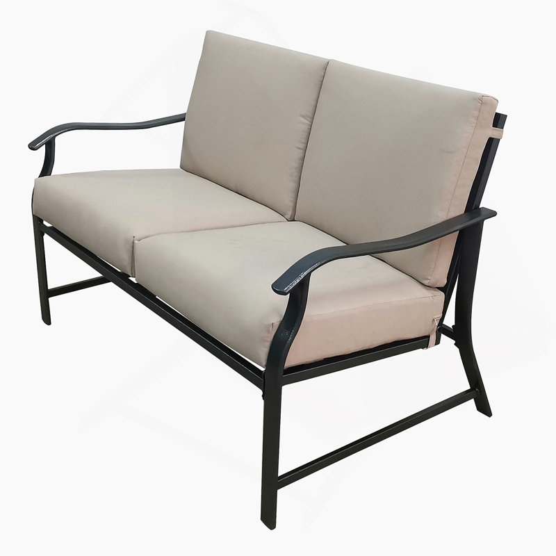 Causeuse et table Schwarz B, Kaki, Noir