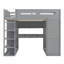 Lit mezzanine en bois avec bureau, lit mezzanine avec placards et 4 tiroirs pour la chambre à coucher-685229496-685229503