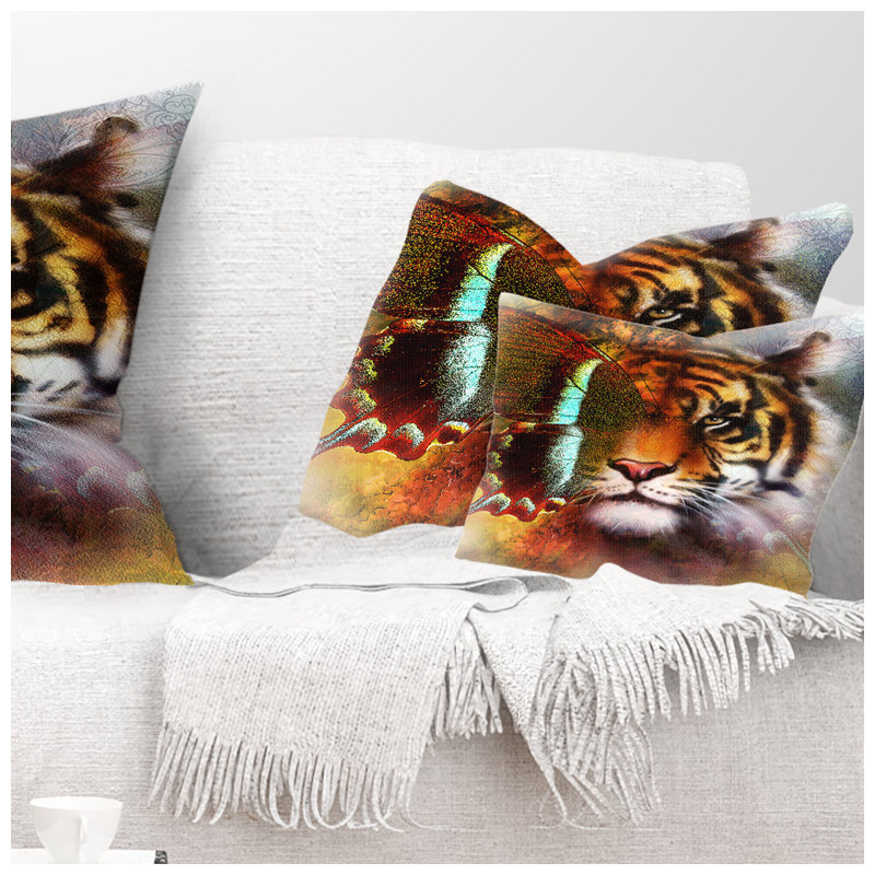 Coussin Animal avec ailes de papillon, Rectangulaire, 12 po x 20 po