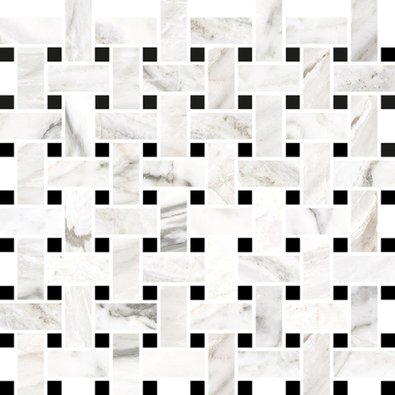 Carreau de mosaïque de mur et de plancher en porcelaine 1 po x 2 po Novus