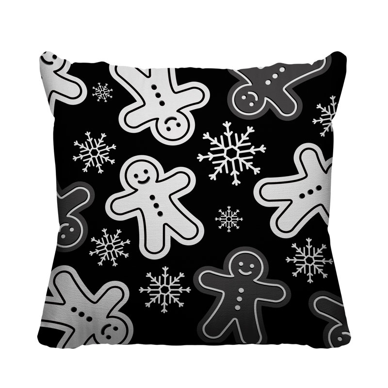 Coussin Holiday, L 17 po x H 17 po, Noir