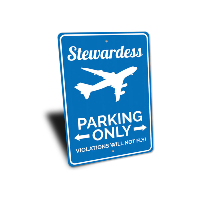 Enseigne de steward en aluminium, H 18 po x l 12 po x P 0,06 po
