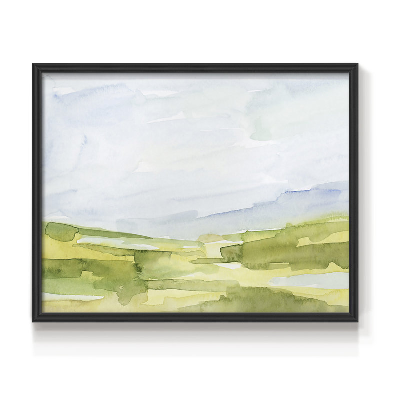 Watery Lowlands IV - Reproduction encadrée - Restickable, H 8 po x l 10 po, Noir, noir, noir, noir