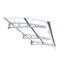 Auvent de porte de 79 po x 34 po avec feuille en polycarbonate et support en alliage d'aluminium pour le mur d'entrée en bois